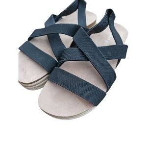 Madden Girl Lorra black espadrille flatform sandal Women’s 8.5 M